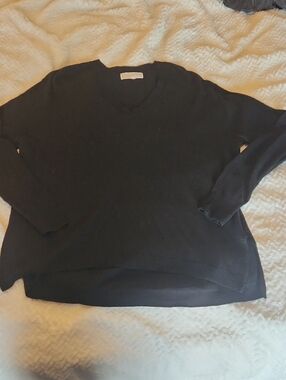 Michael Kors Black V- neck Long Sleeve Sweater Women's M